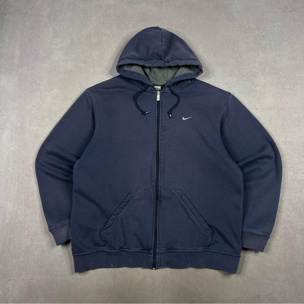Nike Men's Dark Blue Zip-Up Hoodie